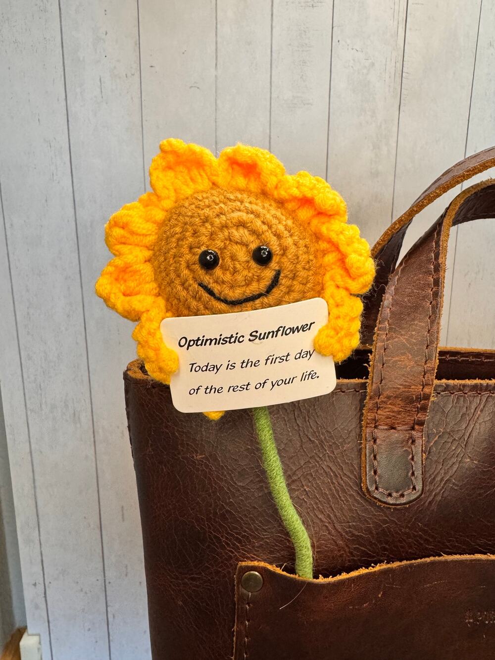 Cute Crochet Sunflower Decor Sunflower Gift for Friend Yellow Flowers